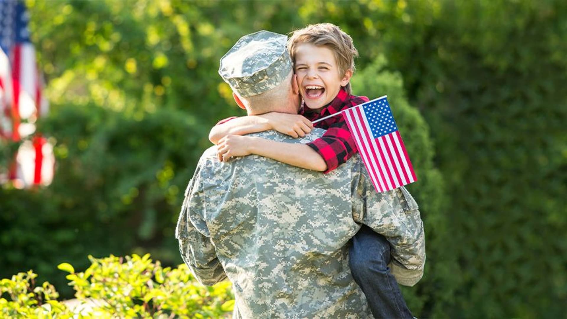 Soldier with child